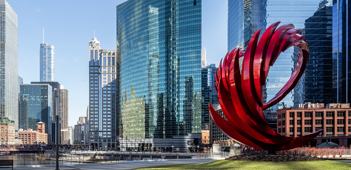 Photo of the Constellation sculpture during the day